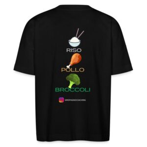 SPC - Maglietta Unisex Oversize Premium con motivo Riso Pollo Broccoli - Rear